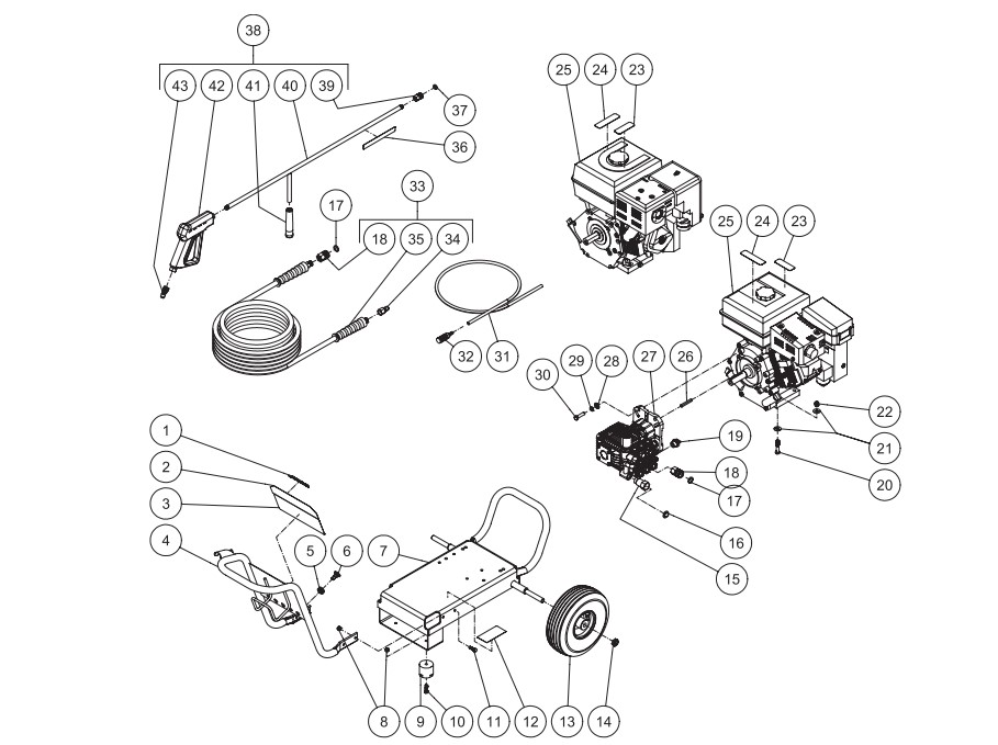 JP-3003-2MHB Pressure Washer breakdowns Replacement Parts, repair Kits & manual.
